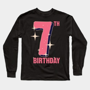 7th birthday for girls Long Sleeve T-Shirt